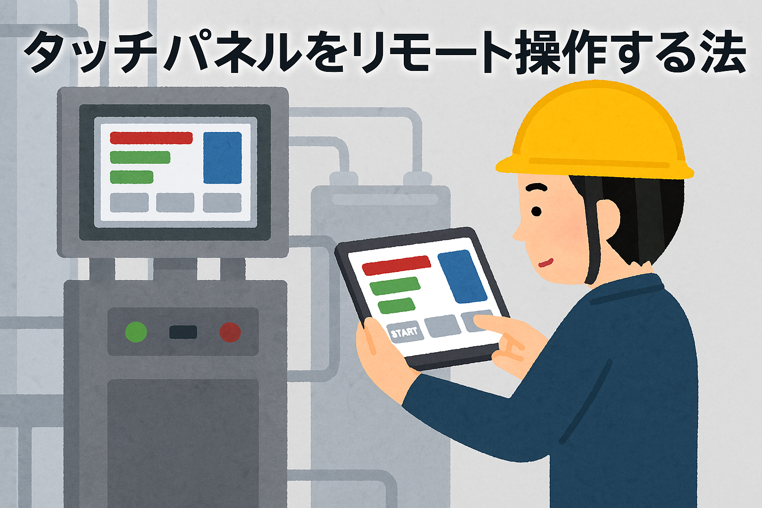 【IoT・データ連携】工場内の作業効率UP!タッチパネルをリモート操作する方法